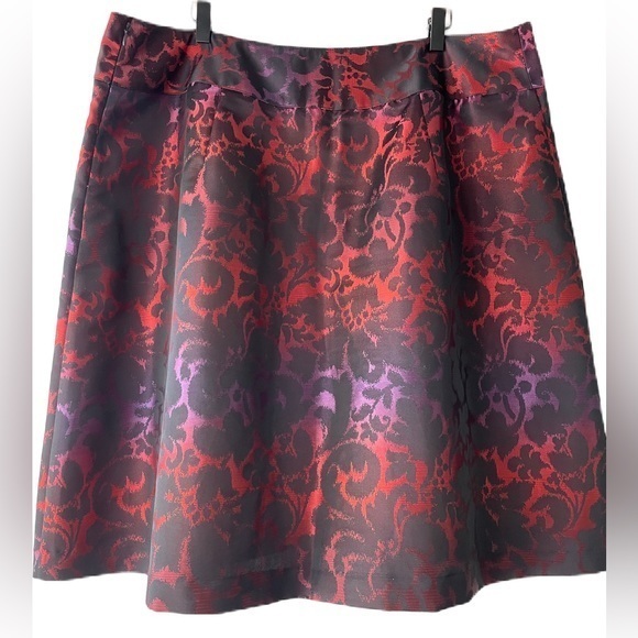 Lane Bryant EUC Purple-Multi, Jacquard, Pleated Skirt, Size 20 - Picture 4 of 4